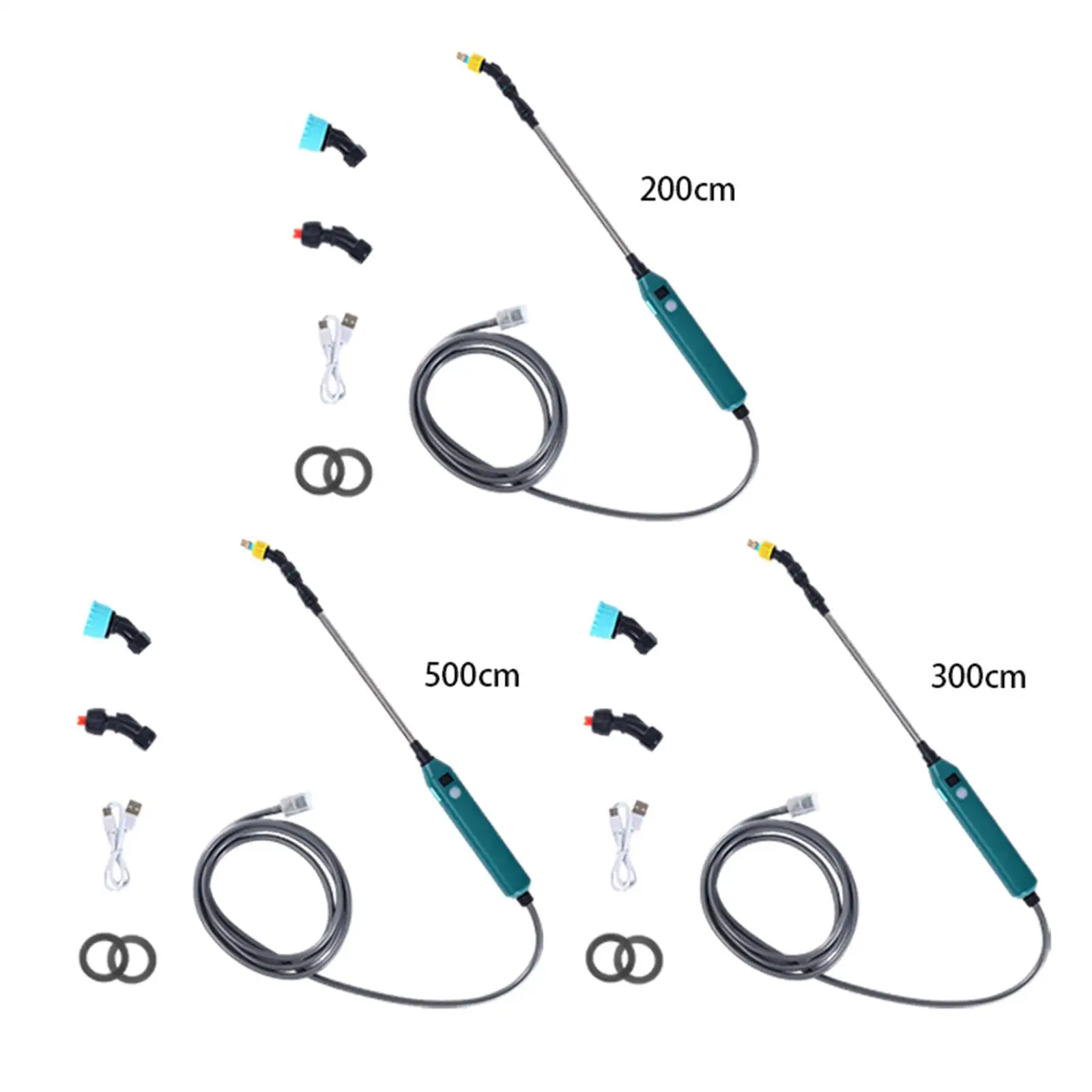 

Garden Sprayer Rod for Water The Flowers Water Spray Nozzle Rod with 2 Washers Durable with 2 Nozzles 3.7V Garden Hose Rod
