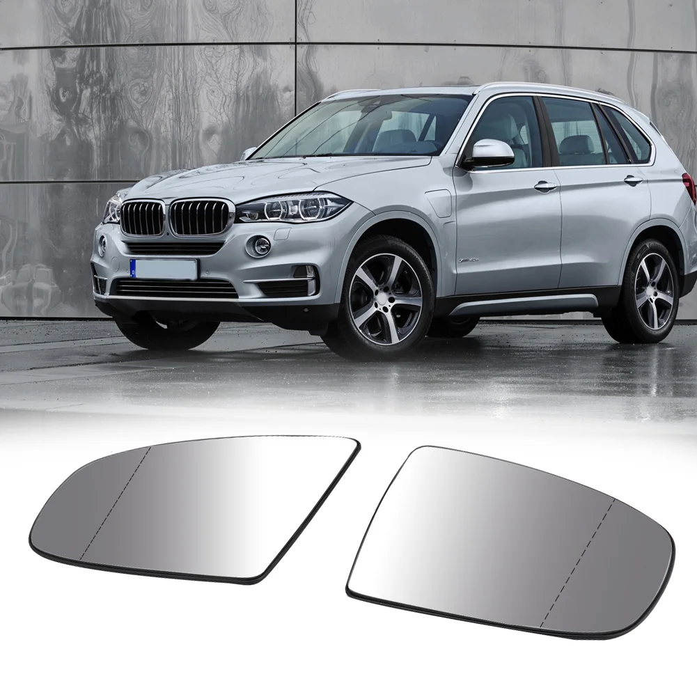 

1 Pair Of Heated Side Wing Mirror Glass Fit For BMW X5 X6 E70 E71 E72 08-14 51167174981