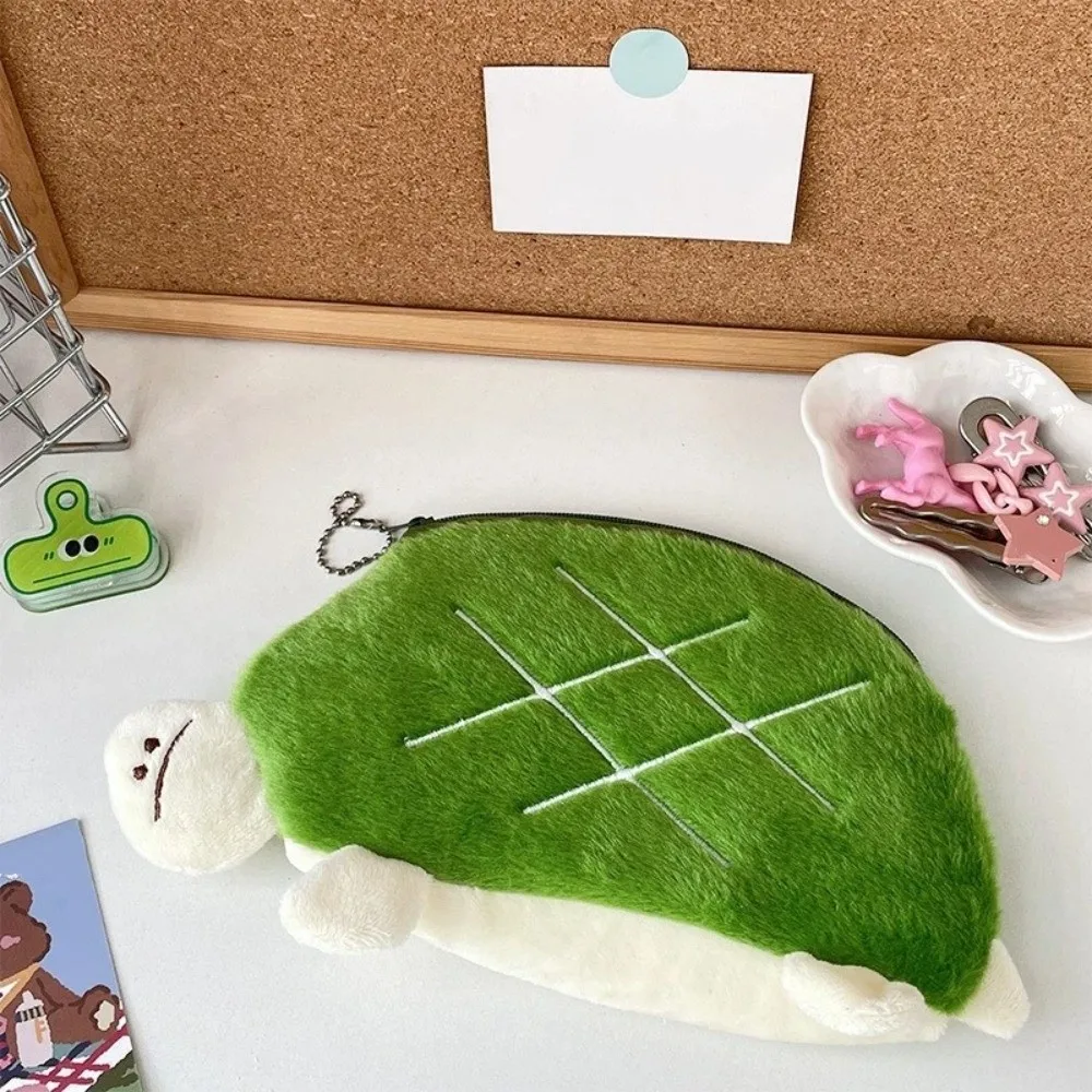 School Supplies Zipper Closure Turtle Pencil Pouch Cartoon Portable Lipstick Earphone Bag Soft Funny Pencil Bag Student