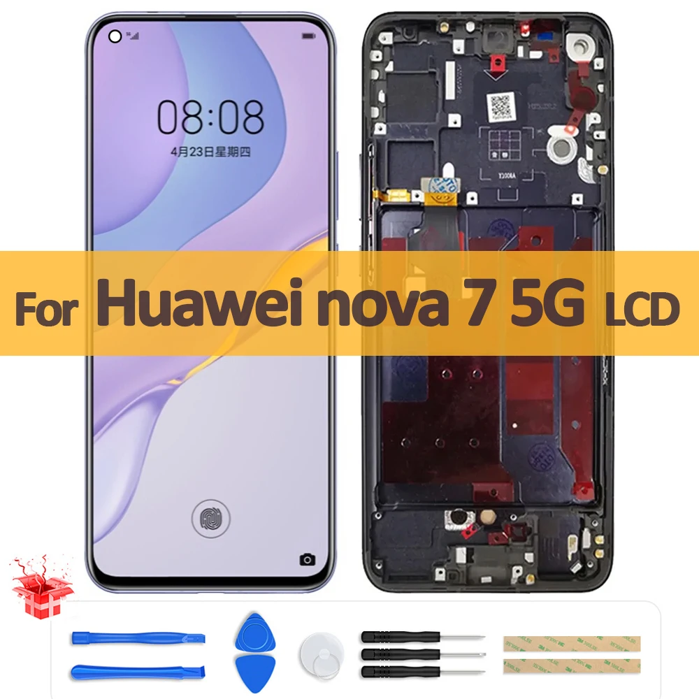 

6.53" OLED For Huawei Nova 7 5G LCD Display JEF-AN00 JEF-NX9 Touch Screen Digitizer Assembly For Huawei Nova7 Screen Replacement