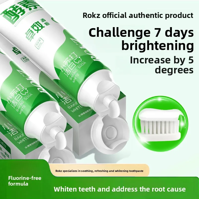 Baking soda enzyme, fresh and bright toothpaste, mint fragrance, fresh breath, clean mouth and remove stains toothpaste