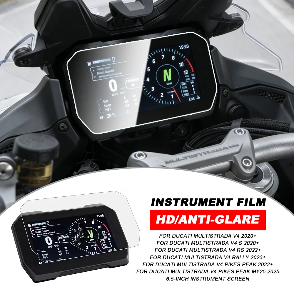 Für Ducati Multistrada V4/S/RS/Rally/Pikes Peak/MY25 Motorrad TFT-Display Schutzfolie Bildschirmschutz Instrumentenfolie