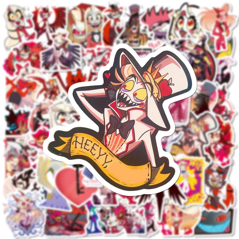 10/30/50 stücke Coole Hazbin Boss Cartoon Aufkleber Lustige Anime Graffiti Aufkleber Kind Spielzeug DIY Skateboard Helm Gitarre auto Aufkleber Dekor