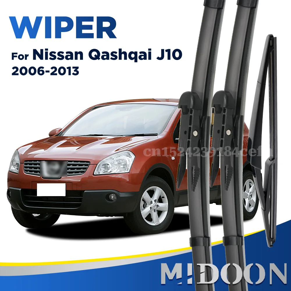 Wiper Front & Rear Wiper Blades Set For Nissan Qashqai J10 2006-2013 2012 2011 2010 09 08 07 Windshield Wiper 24\