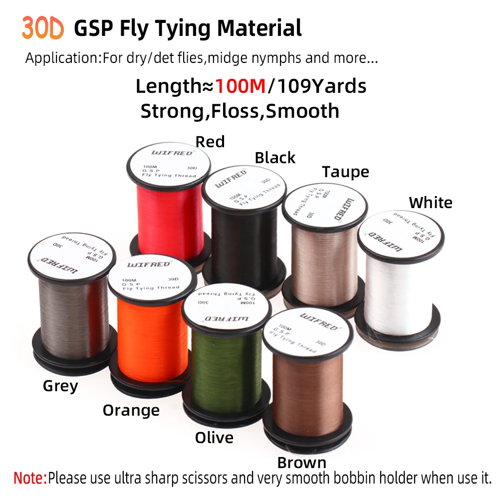 Wifreo 10D/20D/30D/50D/75D/100D/140D/200D GSP High Tensile Polyethylene Floss Line Fly Tying Material For Nymphs Dry/Wet Fly - view 5