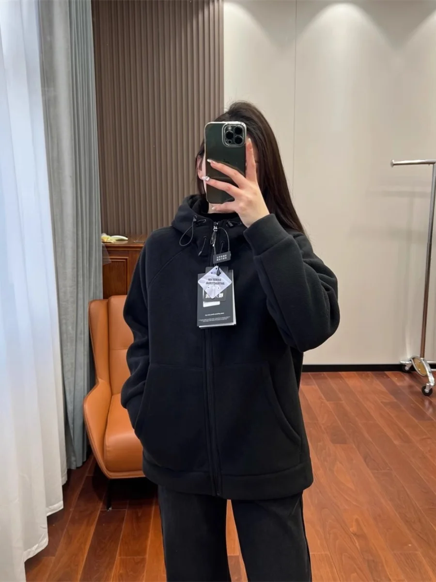 

Double-Sided Fce Jaet Hooded Thiened Warm Outerwear for Men And Women Oversized Comfortable Winter Coat 620g