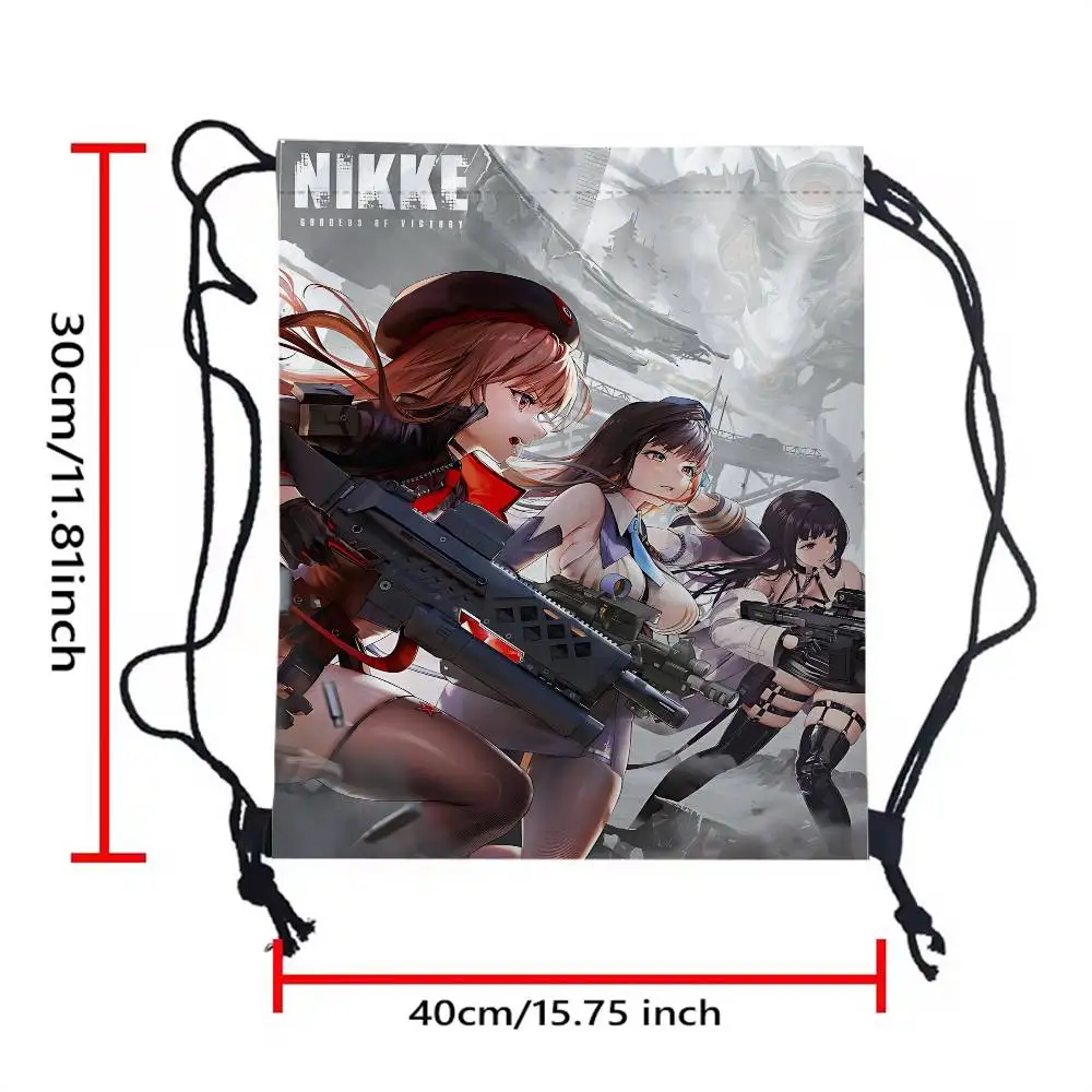 Popular Games NIKKE The Goddess Of Victory Drawstring Backpack Sports Gym Bag For Women Shopping Sackpack Drawstring Backpack - Image 4