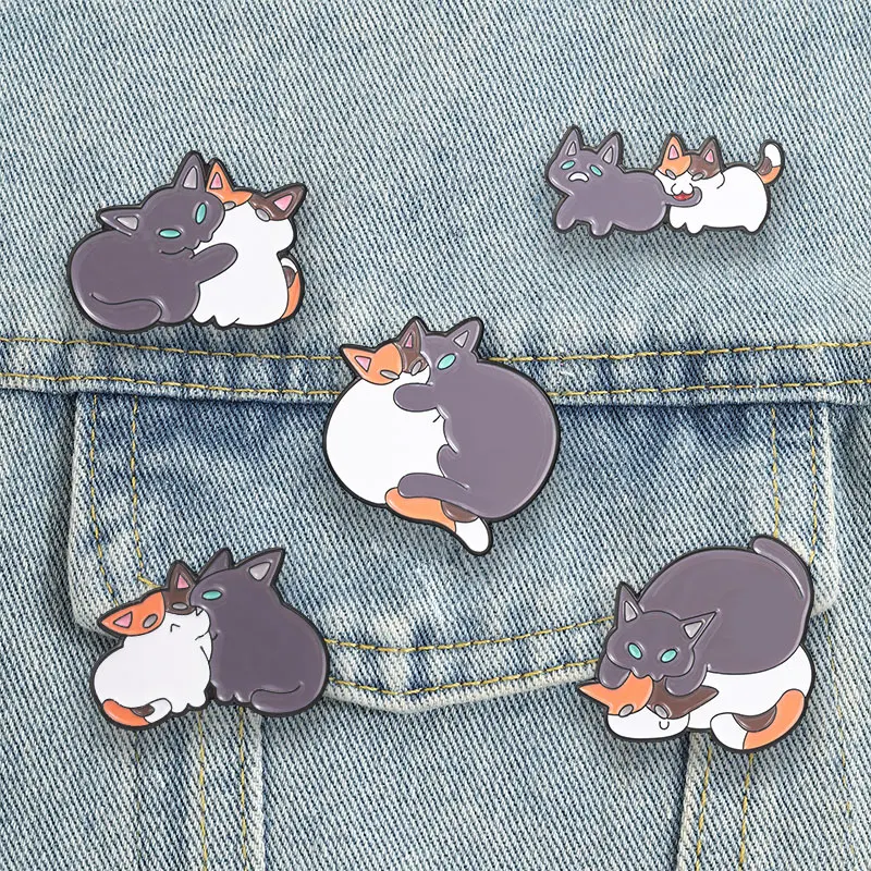Cartoon-Stick-Figur-Emaille-Pins, individuelle handgezeichnete Linienbroschen, Anstecknadeln, lustiger Schmuck, Geschenk für Kinder und Freunde