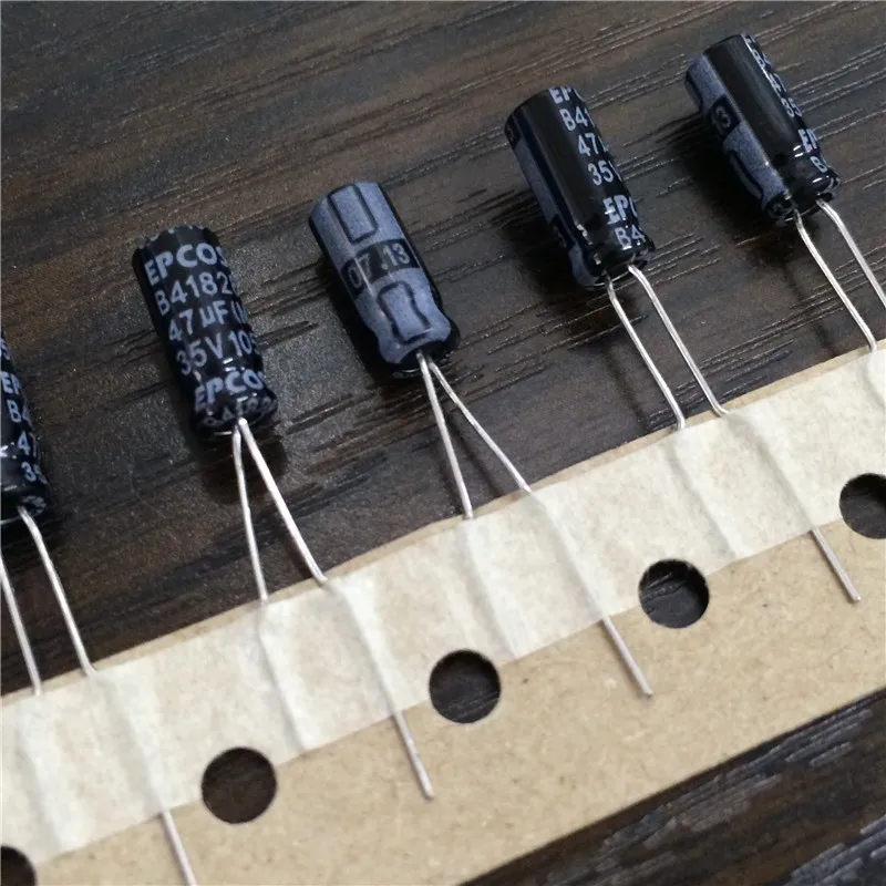 100pcs 47 미크로포맷 35V EPCOS B41828 시리즈 5x11mm 35V47uF 알루미늄 전해 콘덴서