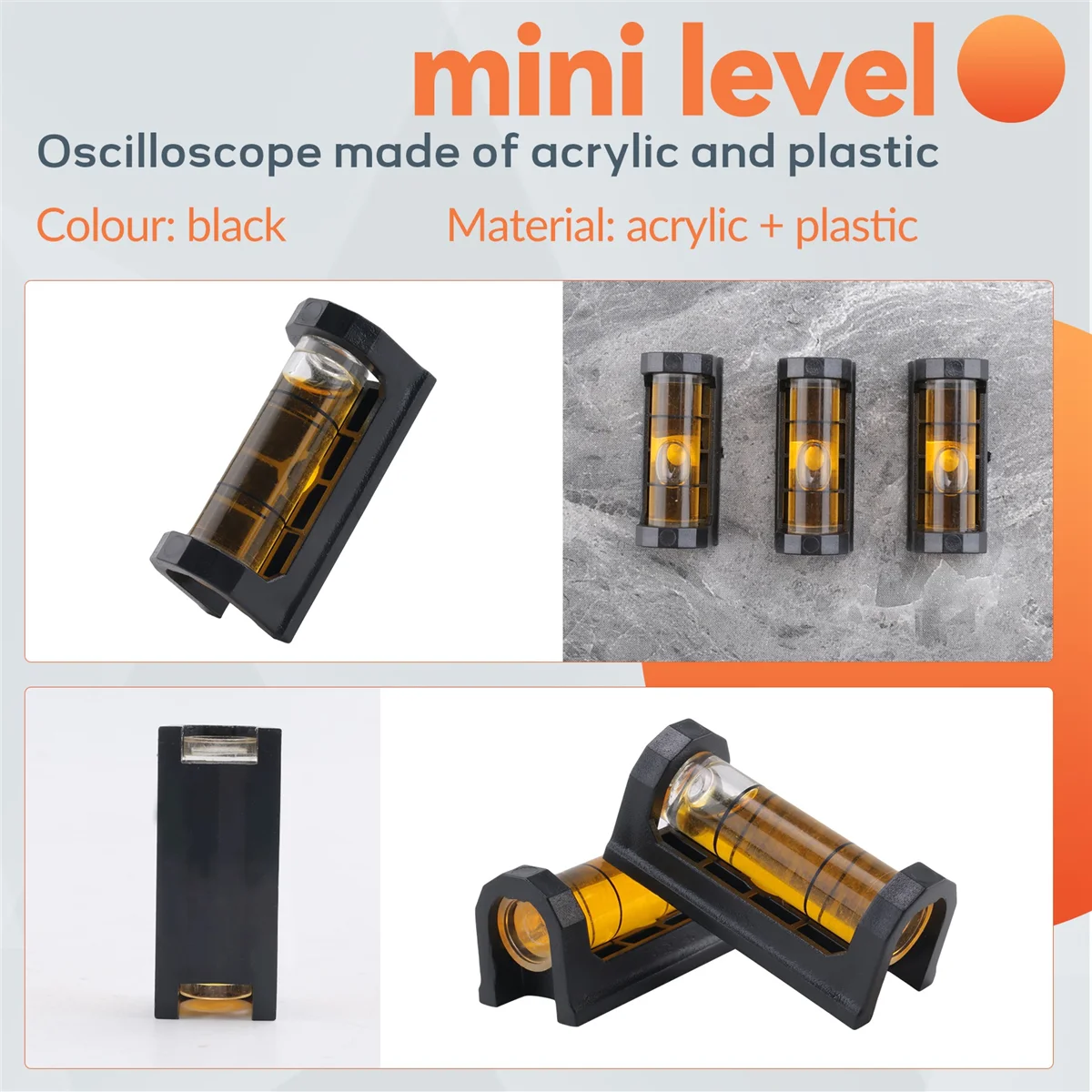 B59A3Pcs Magnetic Gunsmith Level Scope Leveling Magnetic Bubble Spirit Levels Leveling Tool