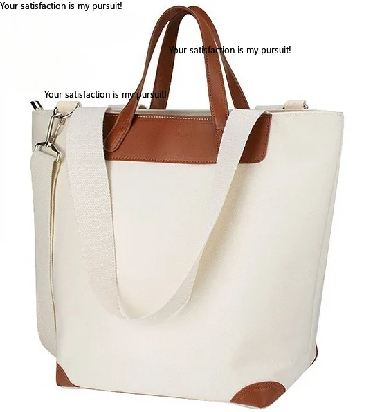 For School Business Event Promotion Custom Logo Canvas Tote Bag Large Capacity Eco Friendly High Grade Shoulder Bag