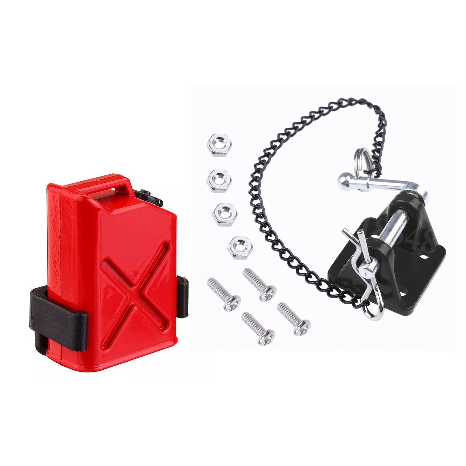 AS96-1/10 Rc ロッククローラーメタルトウシャックルトレーラーフック RC ロッククローラー 1:10 アクセサリーミニ燃料タンク付き