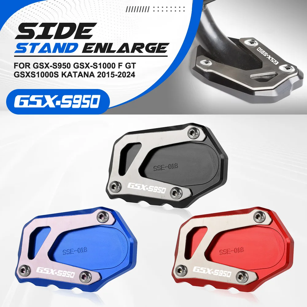 

For Suzuki GSX-S950 GSX-S1000 F GT GSXS1000S Katana 2015-2024 2025 Kickstand Side Stand Extension Pad Foot Plate GSXS 1000 S 950