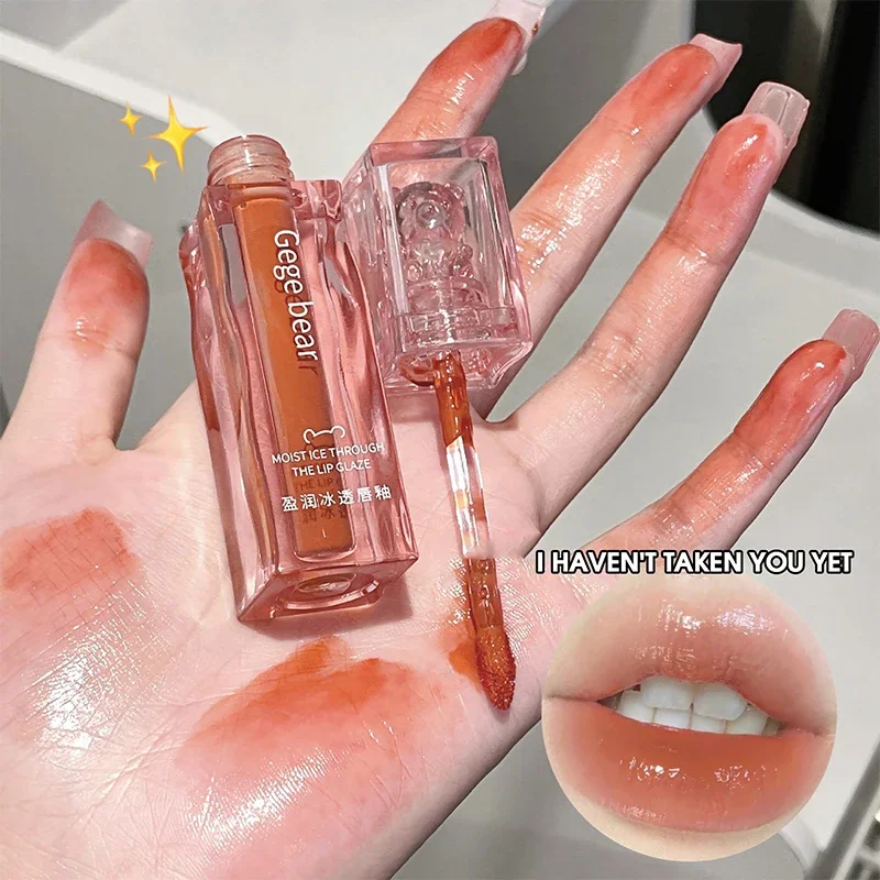 

Heallor Lip Glaze Water Gloss Mirror Face Glass Feel Lipstick Moisturizes and Moisturizes Not Easily Stains Cup Lip Color