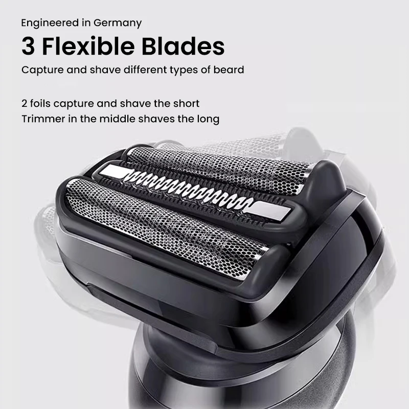 Braun Series 5 Electric Shaver 50-B1000s 3 Floating Blade Smooth and Close Shaving LED Display Fast Charge Electric Razor