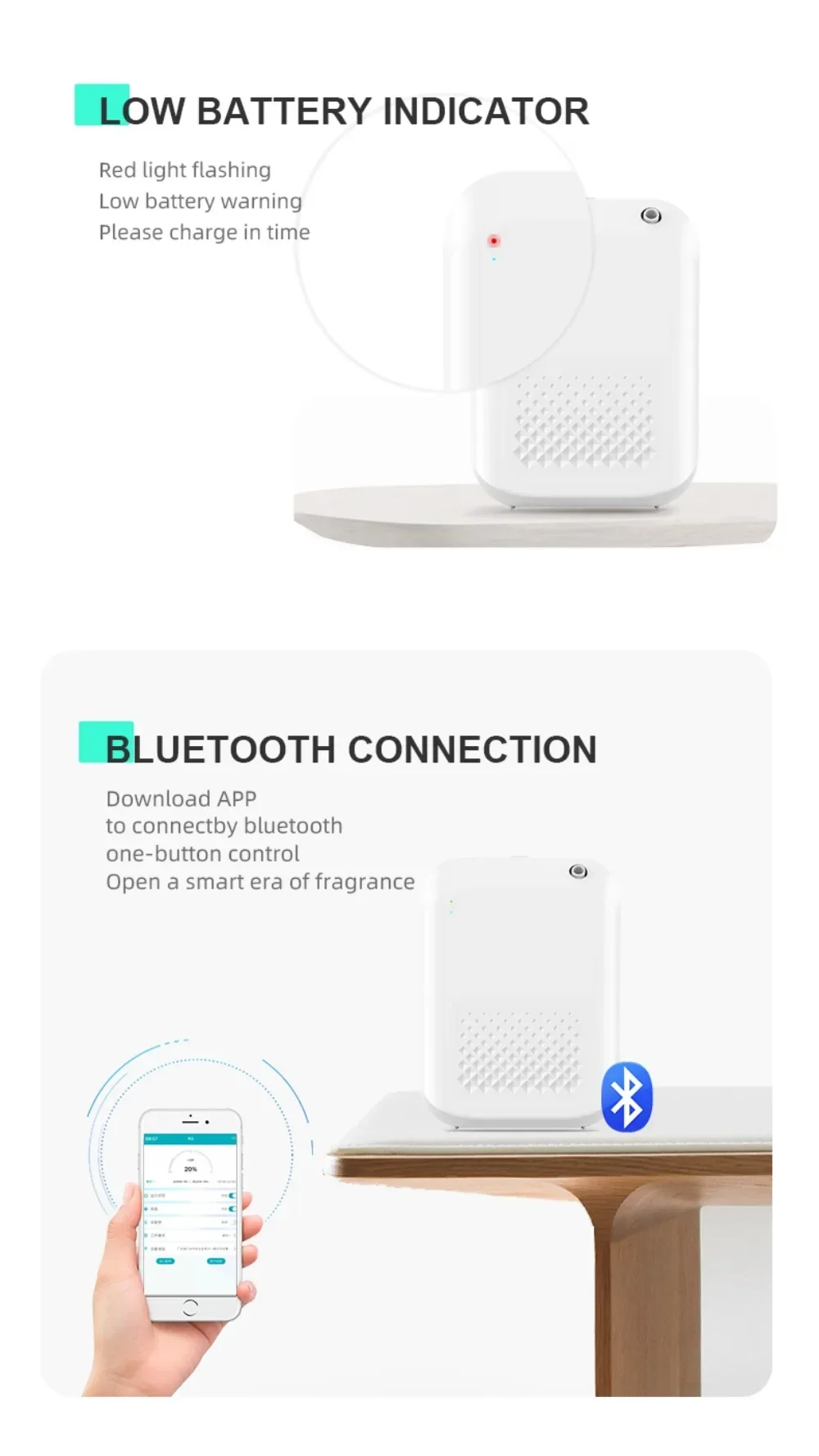 Hotel Toilette Ätherische Öle Diffusor Aromatherapie Maschine Elektrische Aromatische Oase Hause Duft Raum Aromatizer App Steuerung – Detail 8
