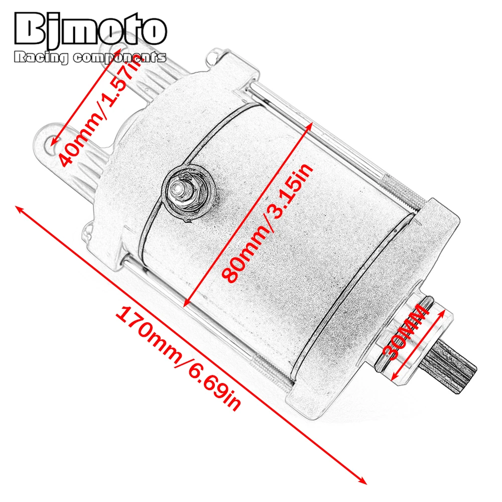 Motorcycle Starter Motor For KYMCO Xciting 300i EGO 250 31210-KHE7-90A 31210-KHE7-9000-M1 for SYM 31200-HMA-000 31200-L3D-000