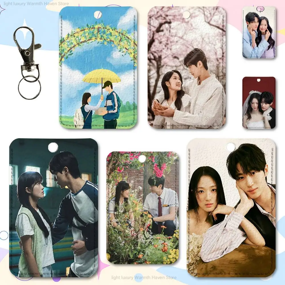 

L-Lovely R-Runner TV Premium PU Leather Card for Daily Use Holder Card Case with Metal Carabiner Customizable Design