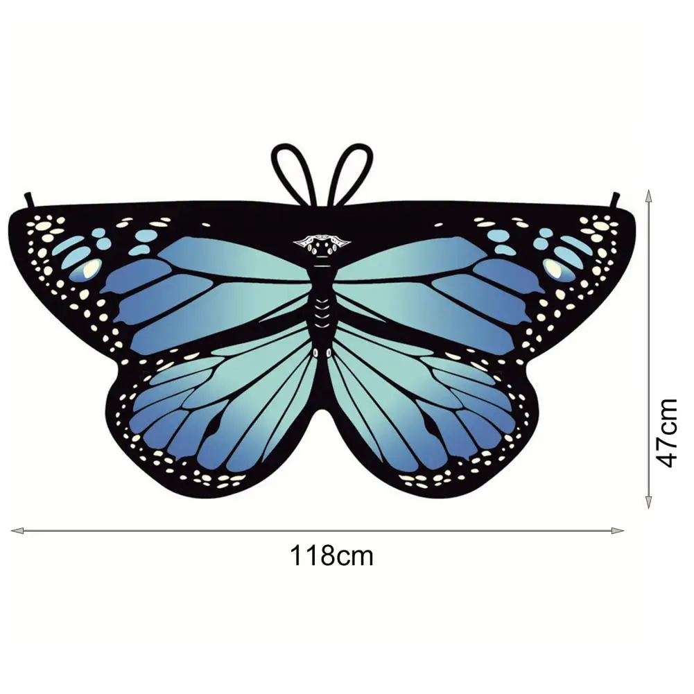 Kids Butterfly Wings Halloween Cape Vibrant Color Ultra-Light Dress Up Chiffon Butterfly Wings Toddler Cosplay Costume for Kids