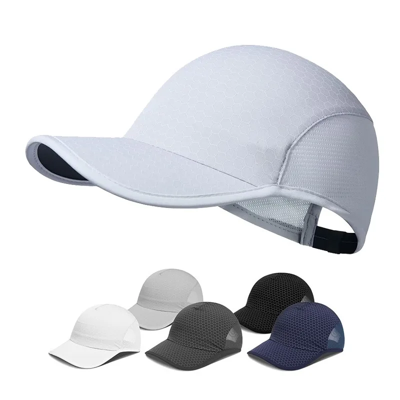 GADIEMKENSD Stretch Lightweight Running Sport Hat Quick Dry High Crown Plain Mesh Baseball Cap Men and Women Breathable Golf Hat