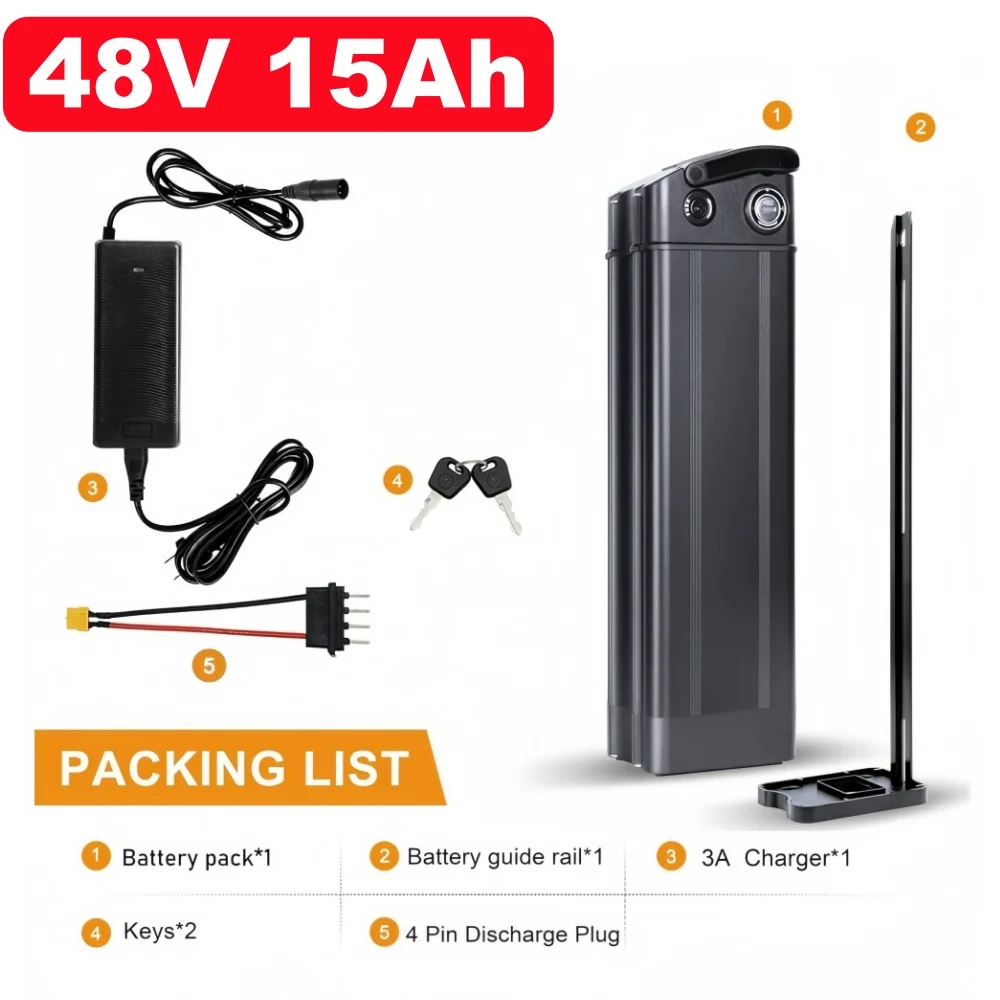 36V 48V 15Ah 20Ah 25Ah E-bike Batterij voor Hitway BK3 BK5 BK6 BK8 BK11 BK37 COLORWAY BK6 Isinwheel U4 Opvouwbare Elektrische Fiets Vervangende Batterij met Oplader