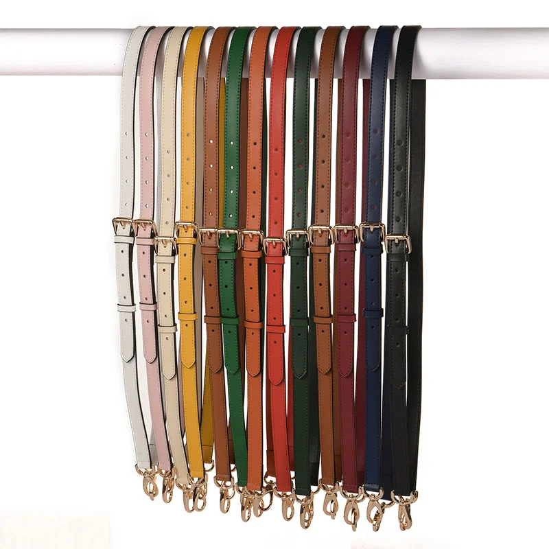 130cm Adjustable Belt Shoulder Strap Replacement Belt Women Crossbody 1.2cm 1.5cm Thin Strap Bag Strap PU Leather DIY Bag Belt