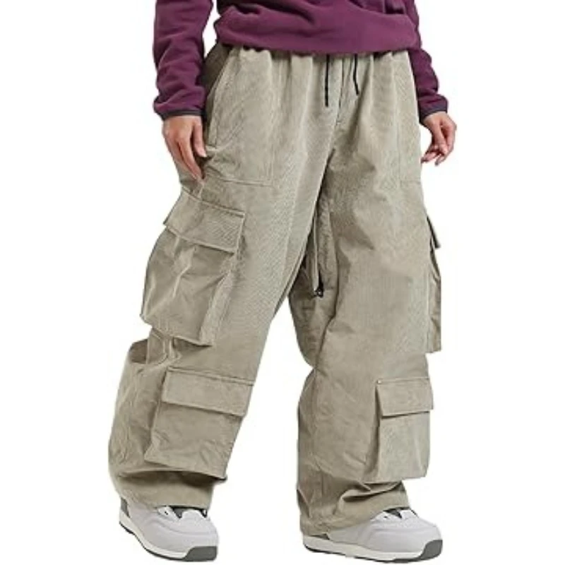 2026 New Womens Mens Baggy Snow Pants Cargo Snowboard Pant Ski Super Loose Sports Outdoor Insulation Waterproof Winter Adult