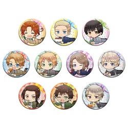 Axis Power HETALIA Anime The World Twinkle Italy France Russia USA UK Spain Prussia Badge Brooch Pins