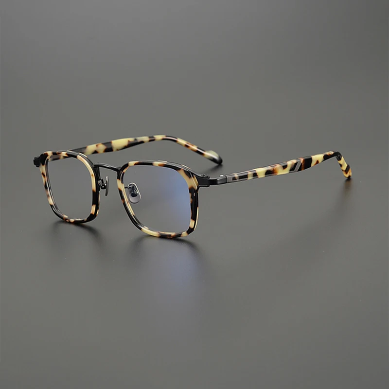 High quality retro glasses frame Fashion Commuter Business Men 155 big face square frame designer prescription myopia glasses