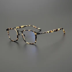 High quality retro glasses frame Fashion Commuter Business Men 155 big face square frame designer prescription myopia glasses