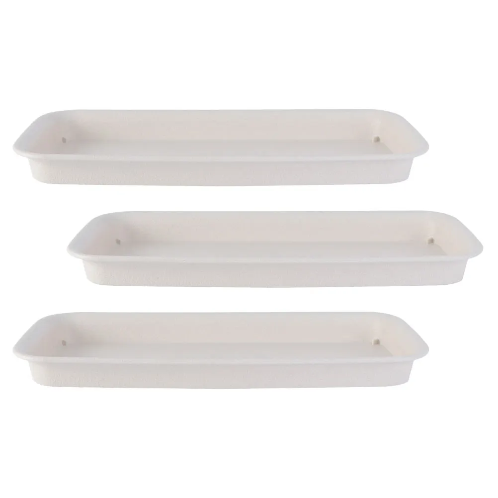 3Pcs Flowerpot Water Trays High Impact Resistant Plastic Flowerpot Bottom Trays Anti-Sun Aging Resistance Plant Pot Water Plates