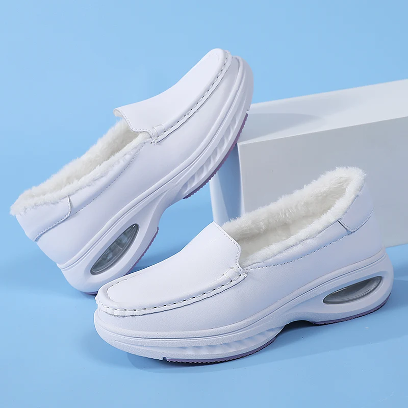 

New Autumn-winter Style Thick-soled Anti-slip Nurse Shoes, Women's Soft-soled Breathable Lightweight Air Cushion Casual Shoes