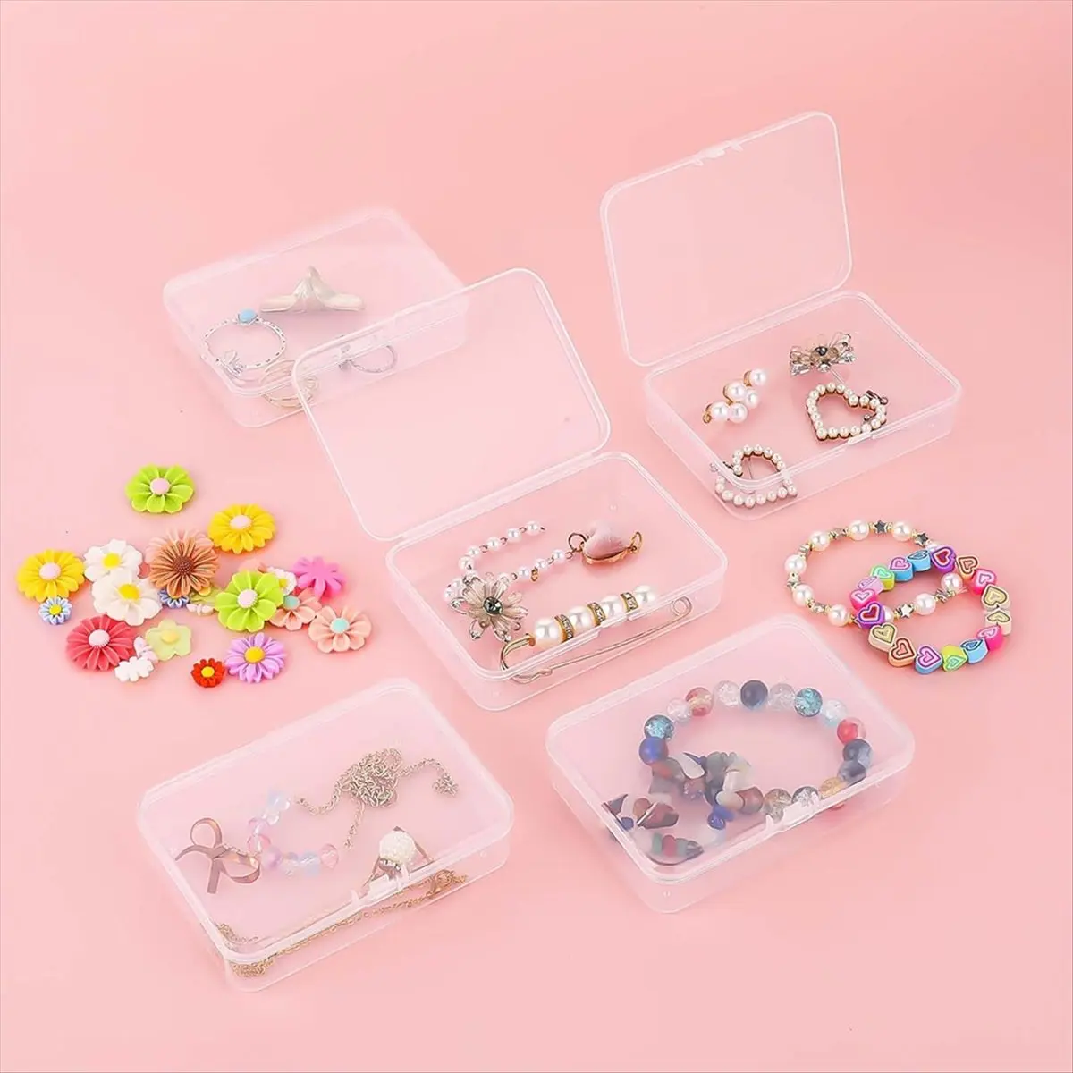 2026 NEW 20Pcs Mini Plastic Storage Containers Box with Lid for Collecting Small Items, Beads, Jewelry, Cards, Crafts