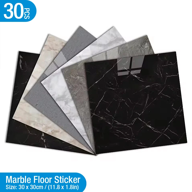 

30 шт., наклейки на стену из ПВХ, матовая поверхность, нескользящие напольные наклейки для ванной комнаты, кухни, водонепроницаемые самоклеящиеся наклейки для декора стен