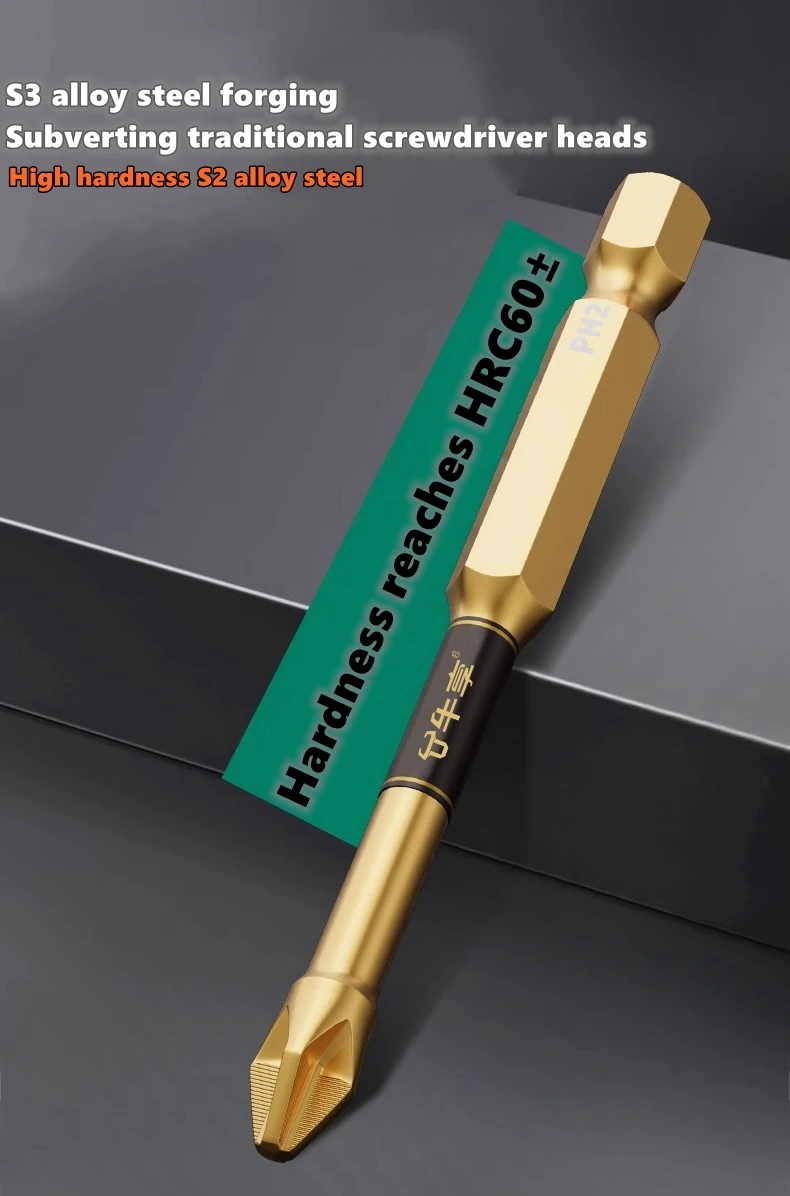 PH2 Magnetische Schraubendreher-Bits mit Magnetisierer, 25–150 mm, rutschfester Sechskantschaft, Schlagbohrer, mehrere Größen für verschiedene Szenarien – Detail 10