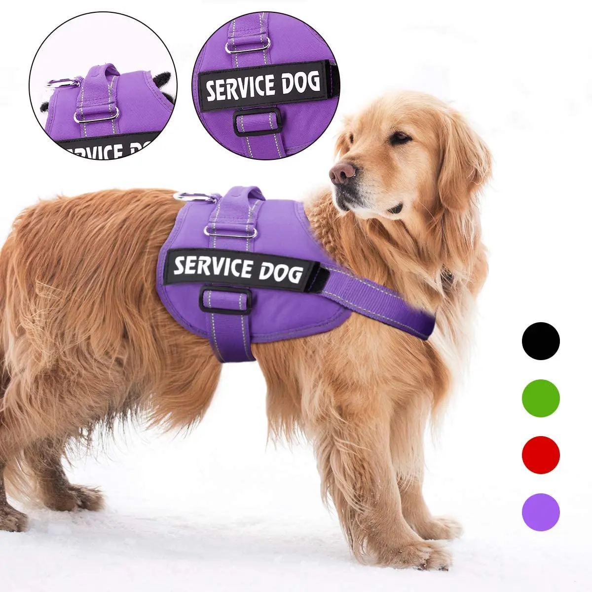 Adjustable Service Dog Harness Pet Training Vest Reflective Patches Size XS S M L XL XXL Emotional Support Therapy Dog