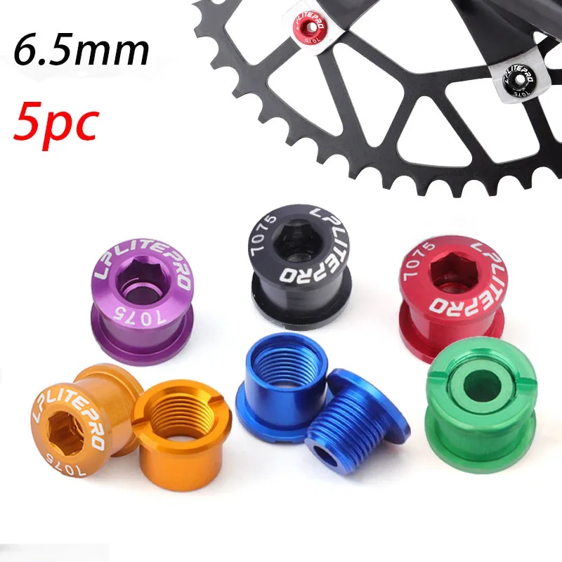 5Pcs Bicycle single Bolts Road Bike Chainwheel Crankset Screw aluminium alloy Mountain Bike 1X chain ring Screw