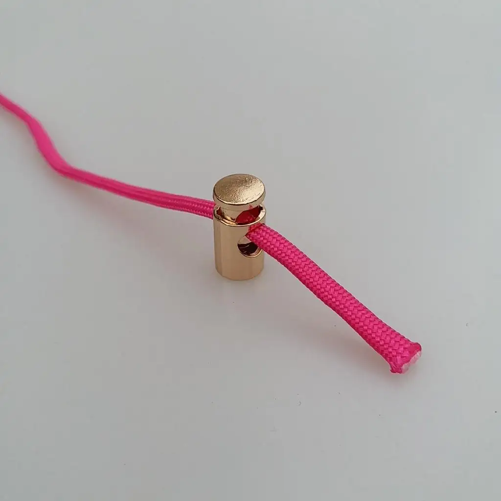 Zinc Alloy Cord End Lock Stopper Single Hole Toggle for Paracord Backpacks Luggage Drawstrings