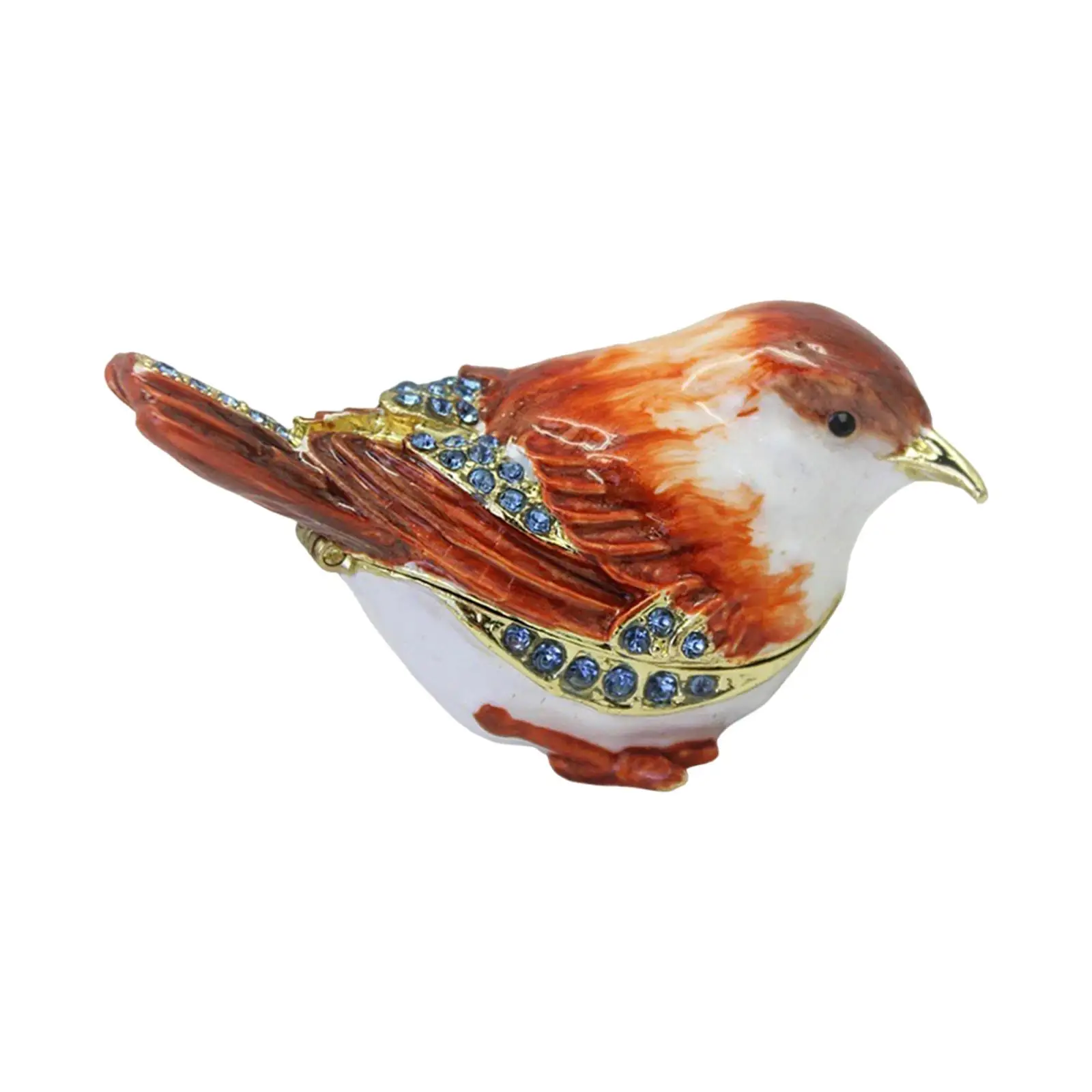 Bird Trinket Box Enamel Hinged Jewelry Box Unique Gift Party Supplies Rings