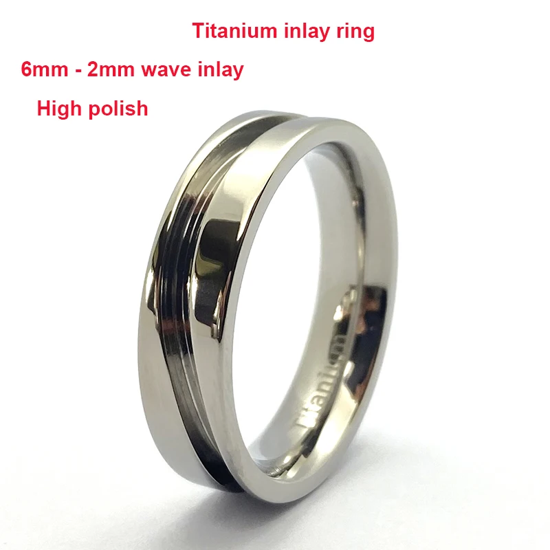 Titanium Wave Channel Blanks for Unique Handmade Rings