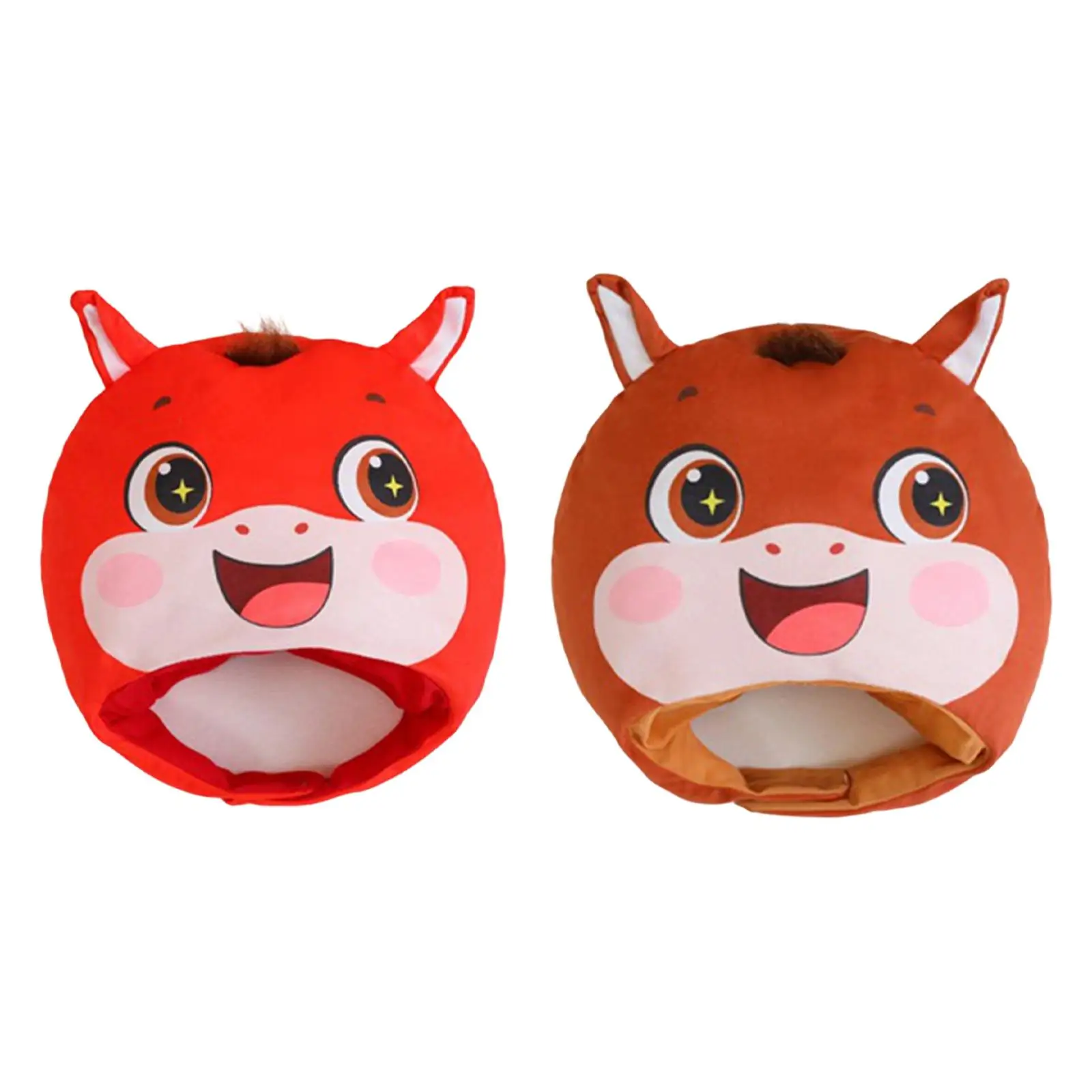 

Плюшевая шляпа с изображением лошади, реквизит для фотосессии, мягкая, забавная, мягкая шляпа с животными, повязка на голову с животными, головные уборы для мальчиков, женщин, мужчин, унисекс для девочек