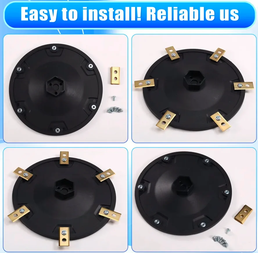 Disco de hoja de afinación para cortacésped robótico A26F RSDRA-01 Placa de cortacésped de 6 hojas Compatible con accesorios para cortacésped Dreame A1