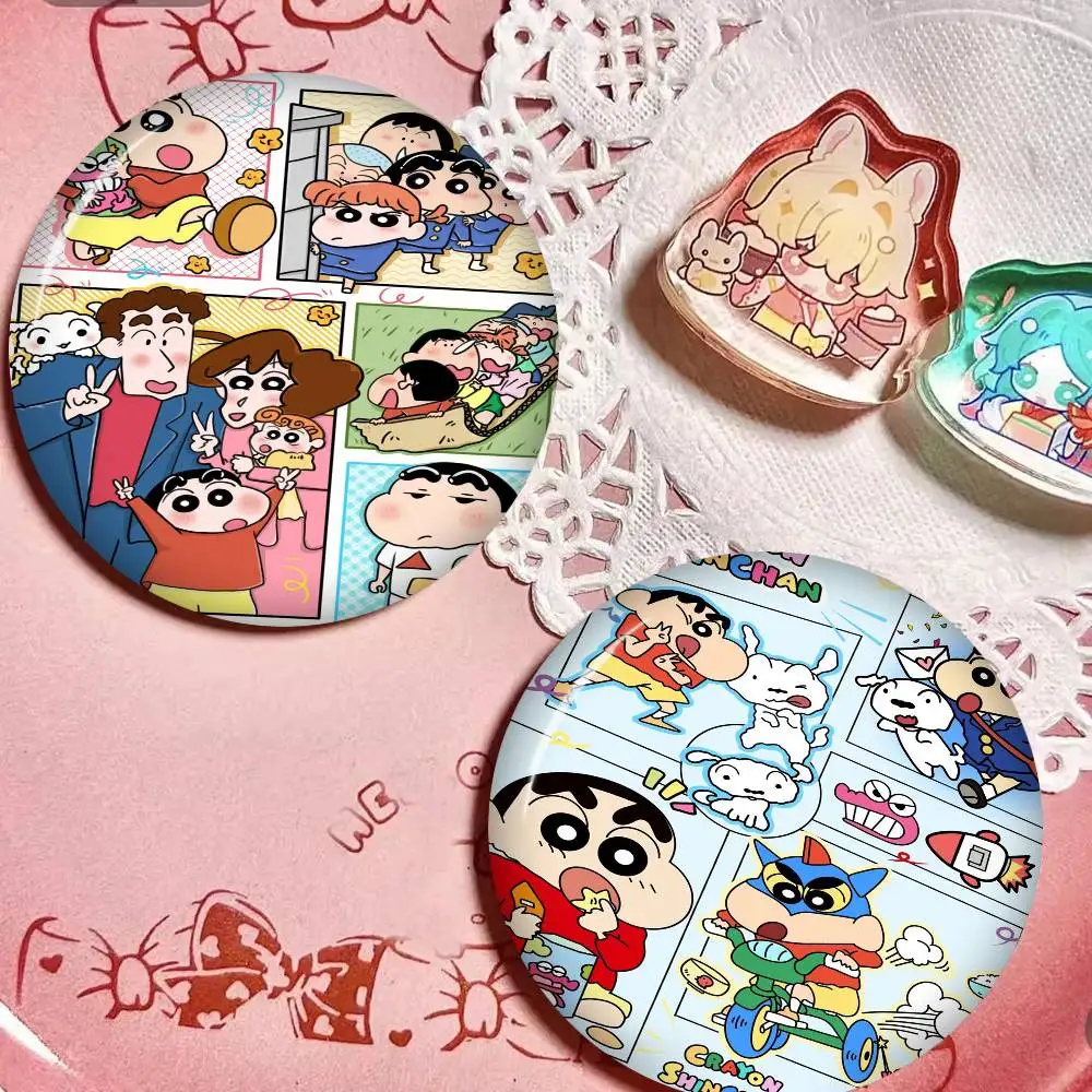 Cute Cartoon Crayons Shin-chans New Brooches Soft Button Pin Funny Gnarpy on A Skateboard Meme Badge Gamer Collection Gifts