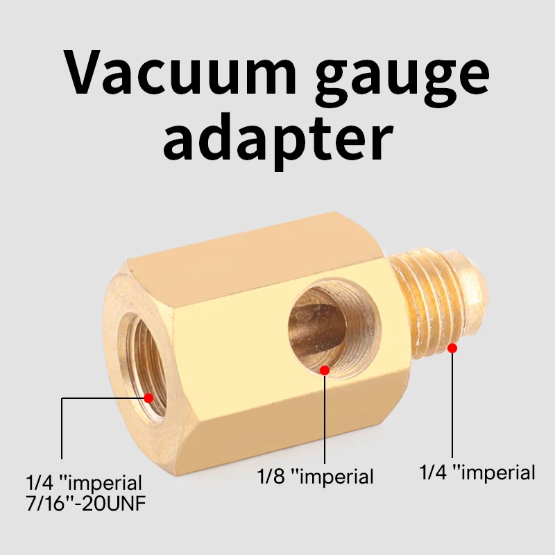 Value Air Conditioner Vacuum Gauge Negative Pressure Gauge Refrigerator Vacuum Pump Head External Adapter