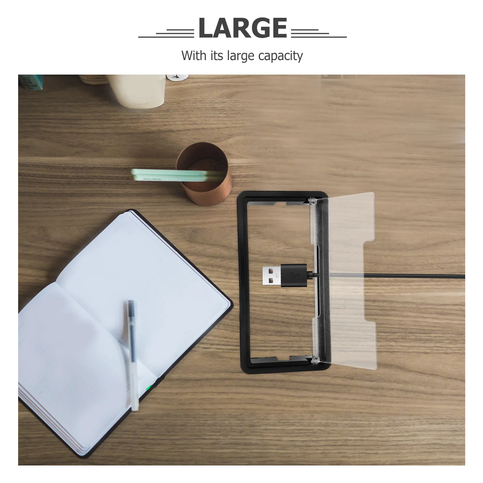 2 قطعة ثقب سلك سطح المكتب يغطي مستطيلة كابل بلاستيكي ثقب المقابس مكتب الحبل المنظم الحلقات مكتب الحلقات منظم للأسلاك