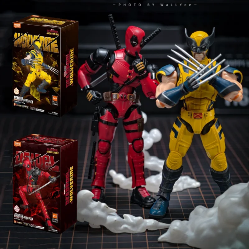 

В наличии Blokees Дэдпул и Росомаха Классический класс Собранная подвижная фигурка Модель куклы Игрушки Уэйд Уинстон Уилсон Логан Подарки