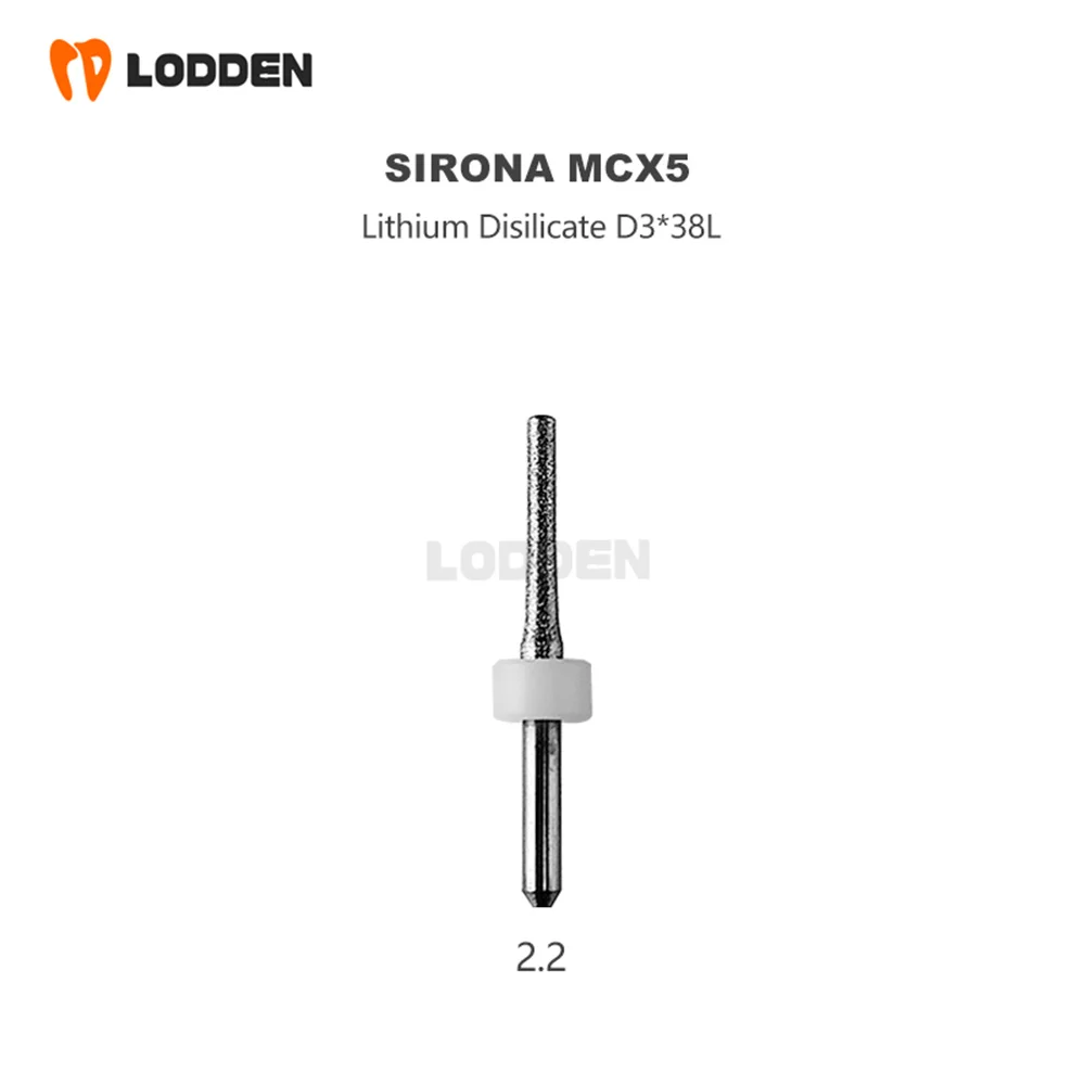 Sirona MCX5 Dental Milling Burs For LIthium disilicate Grinding D3 Shank Carborundum Coating Diameter 0.6/1.2/1.4/2.2mm Drill