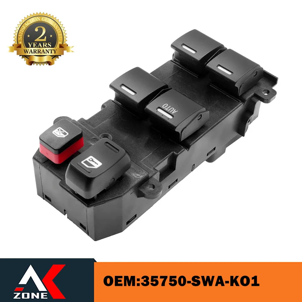 

Driver Side Left LH NEW Master Power Window Switch For Honda Crv 2007-2011 35750-SWA-KO1