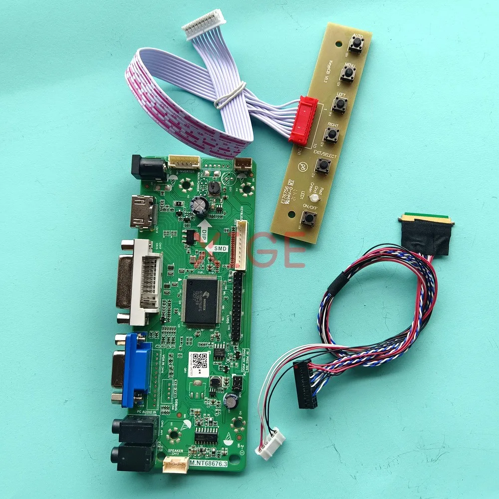 

DIY Kit Controller Driver Board For LT133EE09100 LT133EE10000 DVI VGA LVDS 40 Pin 1366x768 HDMI-Compatible Laptop Matrix 13.3"