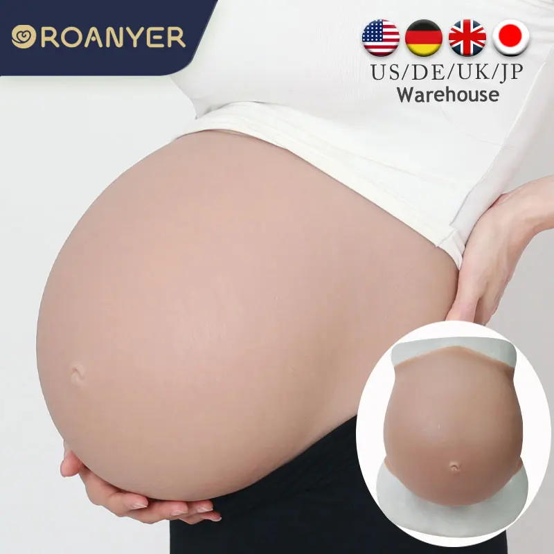 Roanyer Silicone Pregnant Belly Suit for Crossdress Realistic Baby Tummy Pregnancy Male to Female Fake Artificial Body Suit